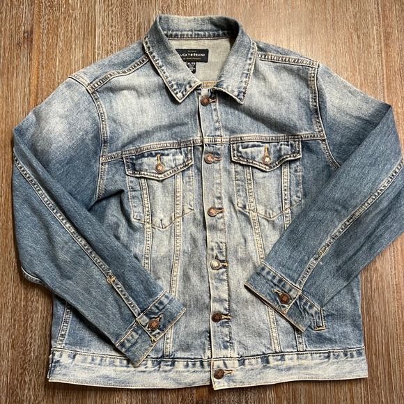 Lucky Brand The Tomboy Trucker Denim Jacket XL TG Blue Wash - Picture 2 of 14